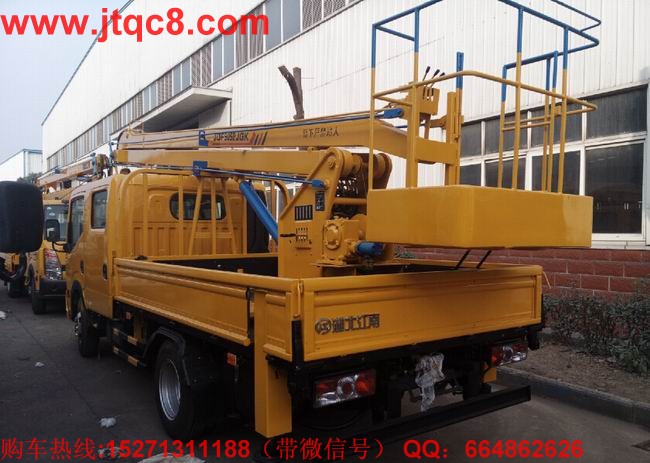 東風(fēng)凱普特13.5米高空作業(yè)車(chē)用東風(fēng)凱普特豪華底盤(pán)加裝上裝部分而成;液壓式三節(jié)折疊臂,最大作業(yè)高度14米,作業(yè)輻度5.7米; 采用國(guó)產(chǎn)、進(jìn)口換向閥及液壓油缸,換向平穩(wěn),操作靈活方便